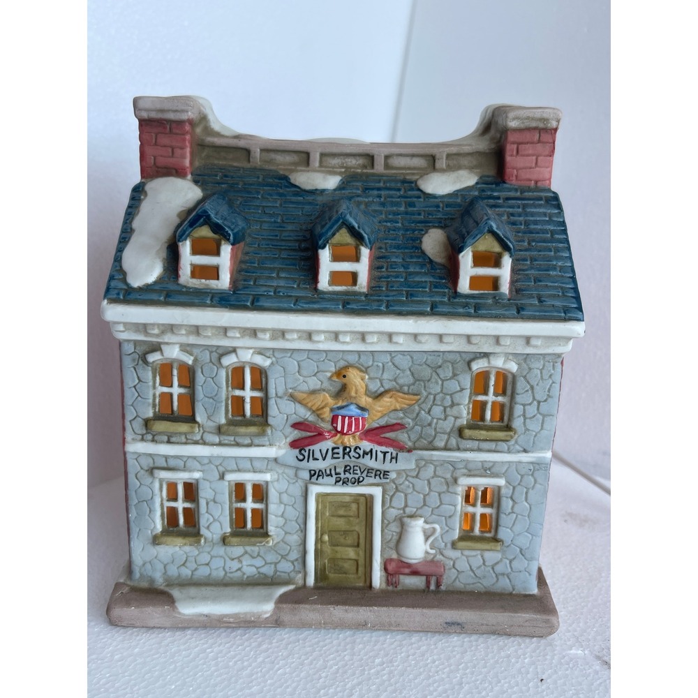 EPI Colonial America SILVERSMITH SHOP Paul Revere Christmas Village House 1989